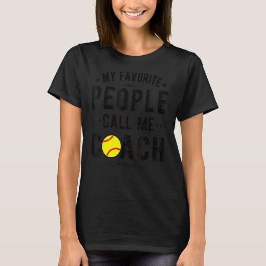 T-shirt On M'Appelle Coach Softball Coaching (Devant)