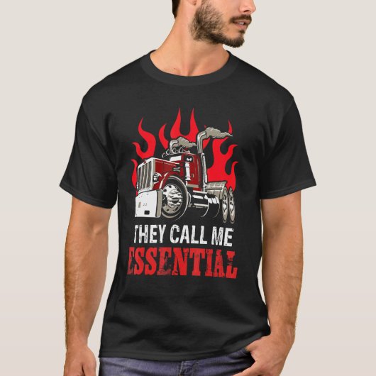 T-shirt On M'Appelle Essential Trucker Truck Drivers Fire (Devant)