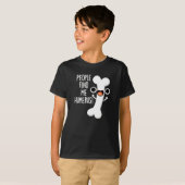 T-shirt On Me Trouve Humerus Funny Bone Pun Dark BG (Devant entier)