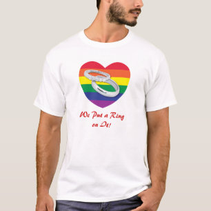 T-shirt On met une bague sur elle Mariage gay