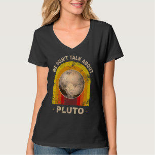 T-shirt On ne parle pas de Pluton Retro Space Planet