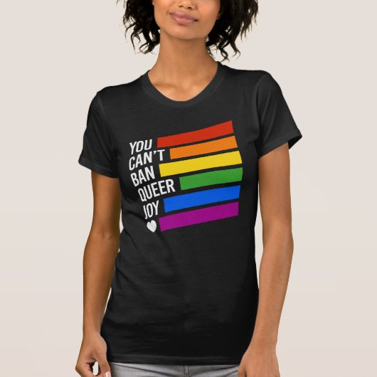 T-shirt On ne peut pas interdire la joie queer (Devant)