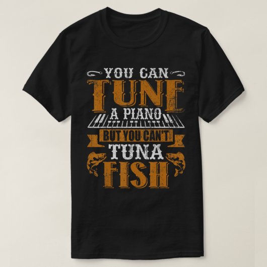 T-shirt On peut tondre un piano mais on ne peut pas thon p (Design devant)