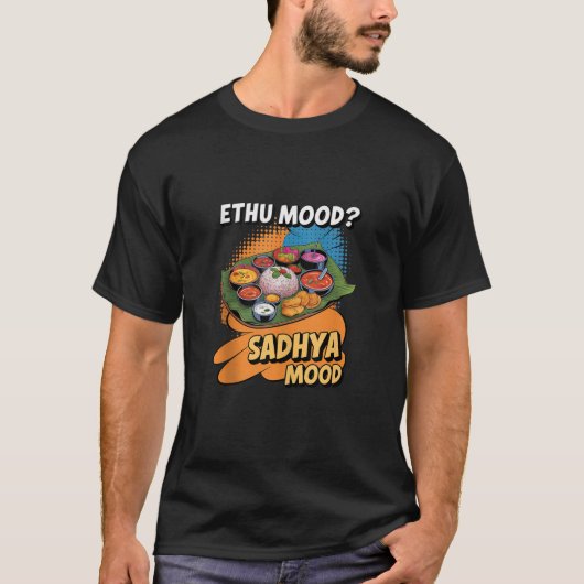 T-shirt Onam ethu Mood sadhya Mood Cool Men Women Kids Tan (Devant)