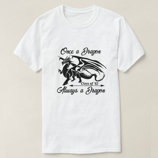 T-shirt Once a Dragon Always (Design devant)