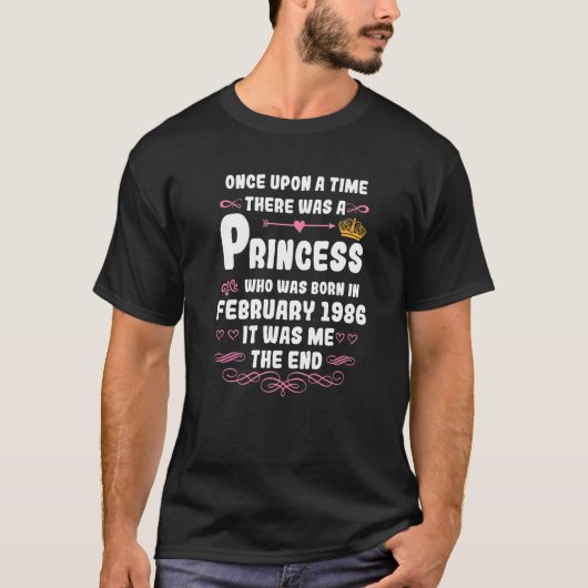 T-shirt Once upon a time there was a princess. February 19 (Devant)