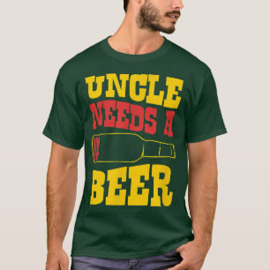 T-shirt Oncle A Besoin D'Une Bière Amusante Petite Batteri
