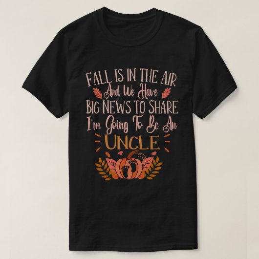T-shirt Oncle à être Faire-part de grossesse automnale - a (Design devant)