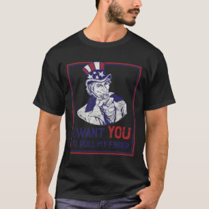 T-shirt Oncle Amusant Sam Je Veux Que Vous Tiriez Mon Doig