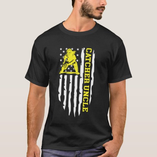 T-shirt Oncle Attrapeur De Softball D'un Attrapeur De Soft (Devant)