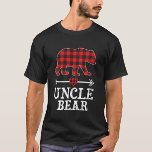 T-shirt Oncle Bear Christmas Pajama Red Plaid Buffalo