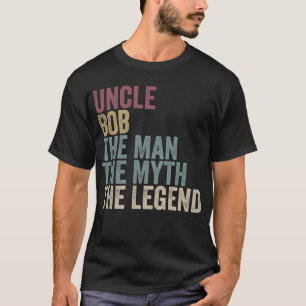 T-shirt Oncle Bob L'Homme Le Mythe La Légende Papa Vintag