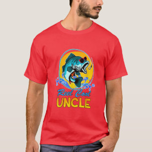 T-shirt Oncle Cool Roue Pêche Lunettes de soleil Drôle Pèr