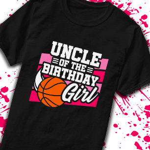 T-shirt Oncle d'anniversaire filles de basket-ball Anniver