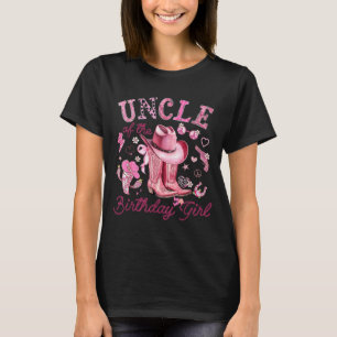T-shirt Oncle de la fille qui fête son anniversaire vachèr
