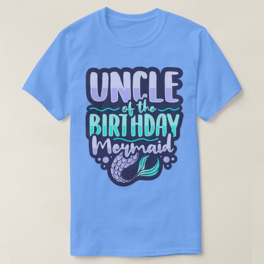T-shirt Oncle de la sirène d'anniversaire Conception pour (Design devant)