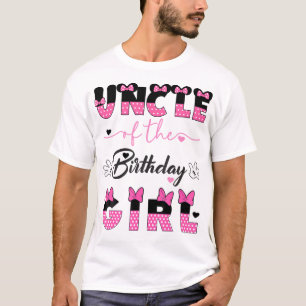 T-shirt Oncle De L'Anniversaire Fille Souris Famille Corre