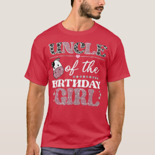 T-shirt Oncle De L'Anniversaire Pour Fille Vache Ferme Ann