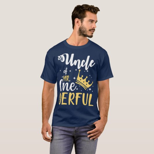 T-shirt Oncle De M. Onederful 1EBirthday OneDerful (Devant entier)