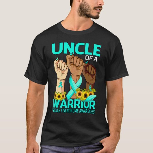 T-shirt Oncle De Main D'Un Guerrier Fragile X Syndrome Aca (Devant)