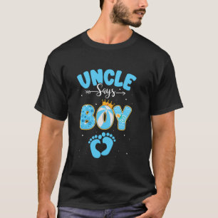 T-shirt Oncle Dit Garçon Genre Révéler Correspondance Fami
