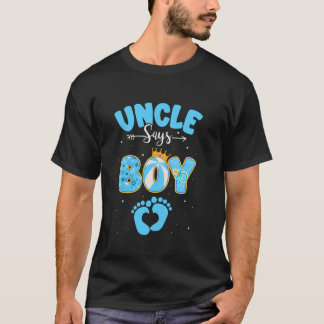 T-shirt Oncle Dit Garçon Genre Révéler Correspondance Fami