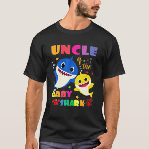 T-shirt Oncle Du Bébé Requin Anniversaire Oncle Requin