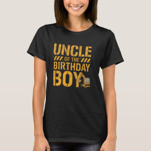 T-shirt Oncle du garçon anniversaire excavatrice construct