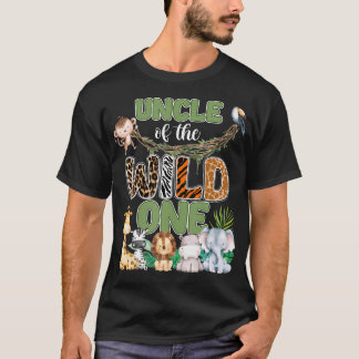 T-shirt Oncle du Wild One 1er Anniversaire Famille Safari