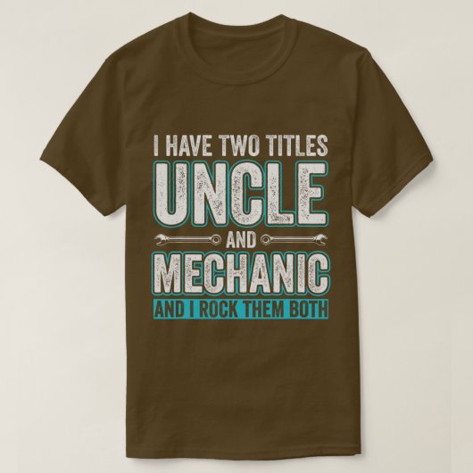 T-shirt Oncle et mécanique Funny Garage Fixation s Unclefr (Design devant)