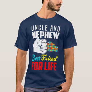 T-shirt Oncle Et Nephew Meilleur Ami Pour La Vie Autiste