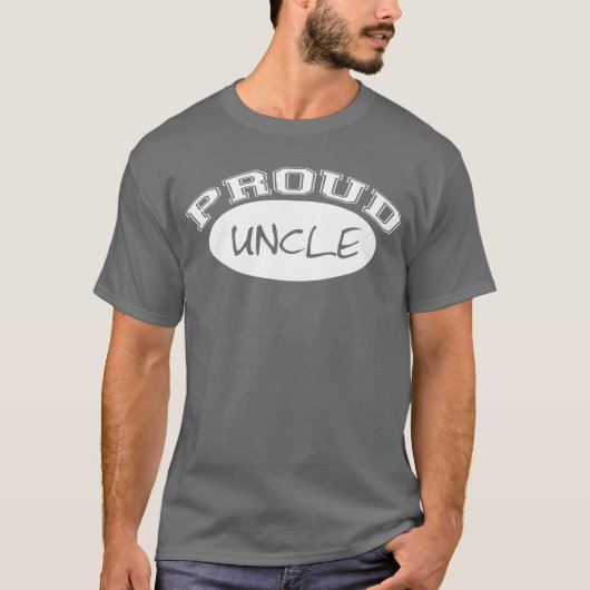 T-shirt Oncle fier (blanc) (Devant)