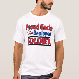 T-shirt Oncle fier d'un soldat déployé avec le nom