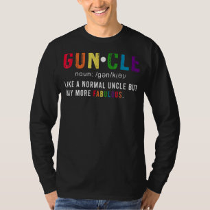 T-shirt Oncle Gay Gay Gay Fabuleux Fabuleux Pères Lgbtq Gu