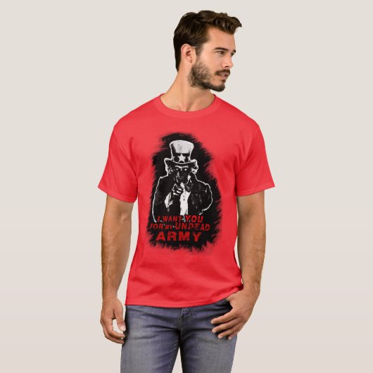 T-shirt Oncle Ham Zombie (Devant entier)