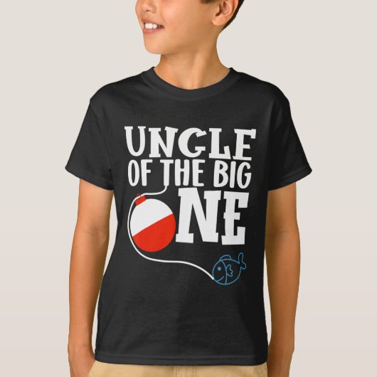 T-shirt Oncle Of The Big One Fishing Boy Premier anniversa (Devant)