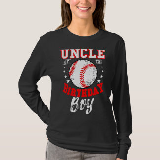 T-shirt Oncle Of The Birthday Boy Baseball Thème Anniversa