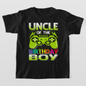 T-shirt Oncle Of The Birthday Boy Matching Video Gamer Bir (Poser)