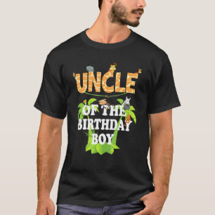 T-shirt Oncle Of The Birthday Boy Zoo Thème Animal Party