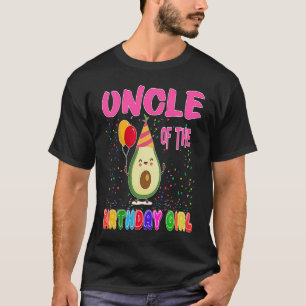 T-shirt Oncle Of The Birthday Girl Avocados Vegan Food Par