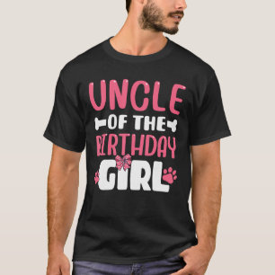 T-shirt Oncle Of The Birthday Girl Chien Paw Anniversaire