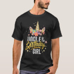 T-shirt Oncle Of The Birthday Girl Funny Unicorn Horn Grap<br><div class="desc">Oncle Of The Birthday Girl Funny Unicorn Horn Graphic.</div>