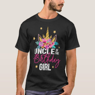 T-shirt Oncle Of The Birthday Girl Unicorn Girl Party