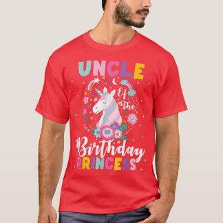 T-shirt Oncle Of The Birthday Princess Unicorn Birthday Pa