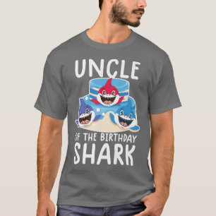 T-shirt Oncle Of The Birthday Shark Birthday Family Match
