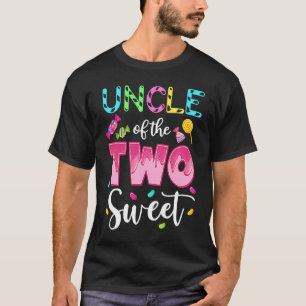 T-shirt Oncle of the Two Sweet Sweetie Girl 2e anniversair
