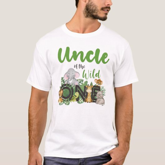 T-shirt Oncle of the Wild One Matching Family Safari (Devant)