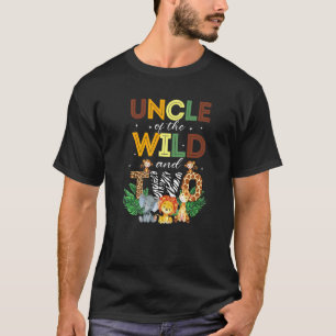 T-shirt Oncle Of The Wild Two Zoo Anniversaire Safari Jung