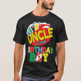 T-shirt Oncle Of Uno Birthday Boy Uno Birthday Boy
