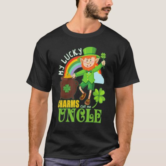 T-shirt Oncle Paddy Day St patrick Chauffages Lucky Call M (Devant)